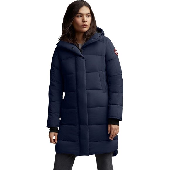 Canada Goose Allison Packable Down Coat Atlantic Navy Womens Size XL Mid Length - Picture 1 of 13